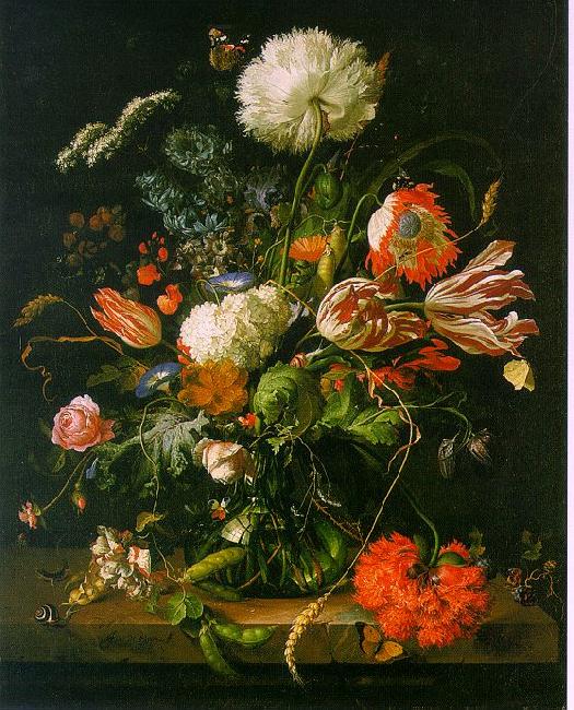 Jan Davidz de Heem Vase of Flowers 001 oil painting picture
